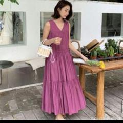 美品。birthdaybash RXアースカラーワンピース　パープル