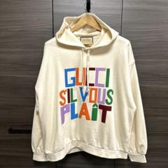 グッチ パーカー L ロゴパッチ オーバーサイズ イタリア製 アイボリー
