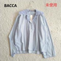 【バッカ】未使用 洗える ストライプ コンビ セーラーカラー シャツ ゆったりのサムネイル