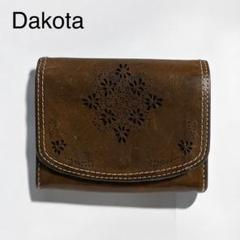 Dakota　ダコタ　花柄カットワーク　二つ折り財布