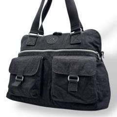 KIPLING キプリング　ハンドバッグ　ナイロン　ブラック　黒　ゴリラ