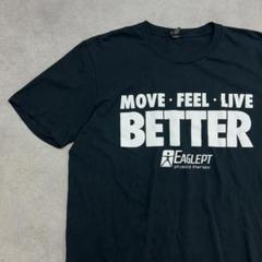 MOVE・FEEL・LIVE　BETTER　ロゴ　Tシャツ　古着　ブラック　L