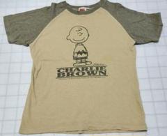 コットン100% チャーリーブラウン 半袖Tシャツ ラグラン・ヴィンテージ