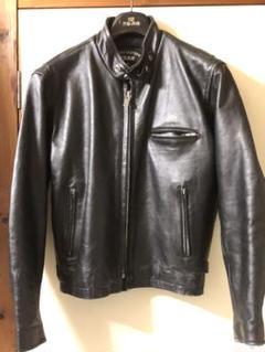 ダイヤモンドプレート Buffalo Leather ライダースジャケット XL