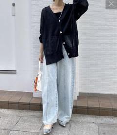 ships シップス ペーパーヤーン アイボリー ロングカーディガン