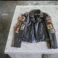 Harley-Davidson パッチ付きレザーライダースジャケットのサムネイル