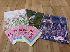 薄手ハンカチ　新品未使用　すずらん　ラベンダー　写楽　ミニー