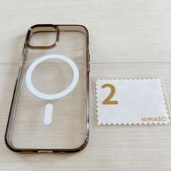 NIMASO ケース MagSafe対応 iPhone15 マグセーフ ブラウン