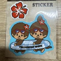 《新品未使用》 沖縄 モンチッチ 日焼けモンチッチ ステッカー ハイビスカス