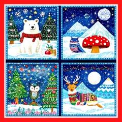 クロスステッチキット 11CT 刺繍キット 刺繍道具 冬の動物イラスト ツリー