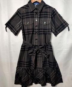【状態良好❗️】BURBERRY ノバチェック柄 黒 半袖 チュニックワンピース 状態良好❗️】BURBERRY ノバチェック柄 黒 半袖 チュニック