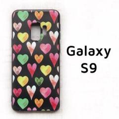 Galaxy S9 ケース カラフル ハート カバー