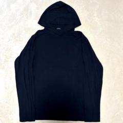 ZANONE ネイビーブラック アイスコットンパーカー カットソー XL