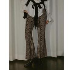 新品アメリUND HERRINGBONE JACQUARD KNIT PANTS - メルカリ