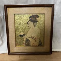 肉質画　日本画　金箔　直筆サインあり　菊 F10号】千住博【曙光】肉筆保証/サイン・共シール有り/岩彩/油彩