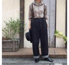 マーガレット・ハウエル　ダブルラッフルカラー　ブラウス　サイズI　未使用 マーガレットハウエル ダブルラッフルフリルカラーブラウス Ⅰ
