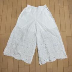 Ray BEAMS 裾レースワイドパンツ