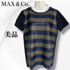 極美品✨MAX&Co. ラメ 半袖 Tシャツ カットソー 洗濯可