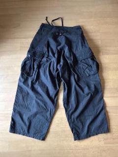 KAPITAL 青 ワイドカーゴパンツ KAPITAL - キャピタル カーゴパンツ タック ギャザー ジップ