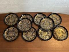 漆器　輪島塗　天然木　金蒔絵　菓子皿　銘々皿　竹  10枚セット　新品未使用 Amazon.co.jp: 輪島塗 木製 本漆塗り 沈金 銘々皿 5枚 : ホーム