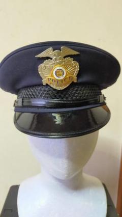 ロサンゼルス警察（LAPD）制帽とバッジ LAPD ロサンゼルス警察 POLICE OFFICER／ポリスバッジ／レプリカ