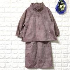 セットアップ レトロ スーツ 玉虫色 五分袖 ハイネック ゆったり オーバー
