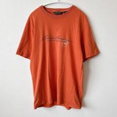 エディーバウアー　Tシャツ　半袖　トップス　オレンジ　綿100% ロゴ　XS