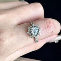 遺品整理 金 Pt900 D1.00ct 刻印 ゴールド ダイヤモンド リング Pt900 金 天然 ダイヤモンドリング D1.00ct 刻印入り 12号