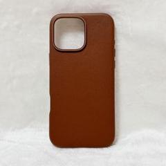 ヨーロッパレザー製 iPhone16ProMaxケース ブラウン LONLI
