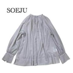 SOEJU ソージュ　ハイネック長袖ブラウス　オーガンジー　M