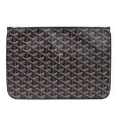 GOYARD セナMM クラッチバッグ ブラック PVCキャンバス A2599