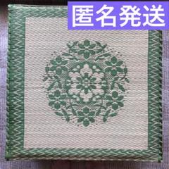 い草座布団 花柄 夏座布団 10枚 レトロ 両面同じ絵柄