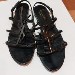 SAINT LAURENT ブラックサンダル38