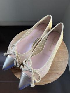 未使用 Pretty Ballerina フラットシューズ 白 1174-wh_ft1.jpg