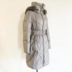 インディヴィ ダウンコート アウター S ベージュ ファーフード 上品 綺麗めのサムネイル