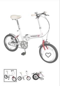 Switzsport LSW-H16 折りたたみ自転車 ホワイト/レッド - メルカリ