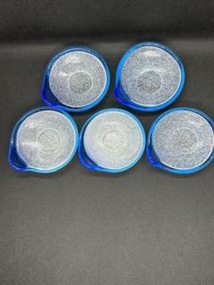 未使用保管品　琉球ガラス皿　ハンドメイド　5皿セット