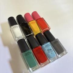 Nail Holic ネイルカラー 8本セット　赤　黒　白　青