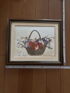 花かごのフラワーアート 押し花