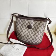 美品　付属品あり　GUCCI オールド　グッチ　バケツ　ショルダー　バッグ GUCCI - 【極美品✨】オールドグッチ ショルダーバッグ GG柄