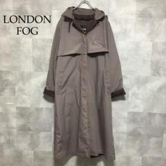 LONDON FOG パープル フード付 ステンカラーコート ライナー付