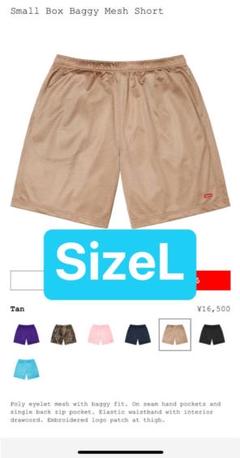 Supreme Small Box Baggy Mesh Short "Tanのサムネイル