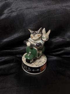 ジャンク品 希少 わちふぃーるど 猫のダヤン　オルゴールスクーター 置物 箱無
