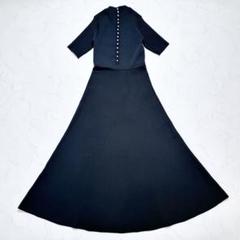 24SS 完売品✨セブンテン バックパールニットワンピース ブラック XS