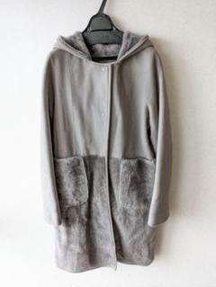 ペレリールッソ　ムートンコート　Lサイズ 極美品】ペレリールッソ ラコーンカーリー ムートン ロング