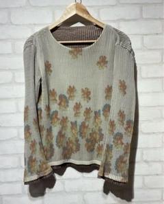 ISSEY MIYAKE イッセイミヤケ　プリーツ　花柄　トップス　長袖　日本製