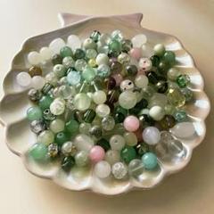 レジン・ガラス・天然石混合ビーズ約100g
