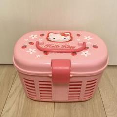 ハローキティ カゴ バスケット 小物入れ レトロ  赤いリボンキティちゃんとクマ ハローキティ カゴ バスケット 小物入れ レトロ 赤いリボン