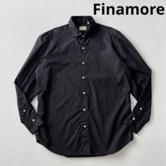 Finamore フィナモレ ワイドカラー ALUMO コットン シャツ 42