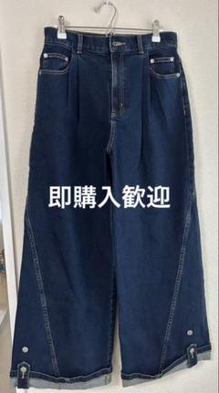 GU×rokh ワイドデニムジーンズ L ブルーのサムネイル